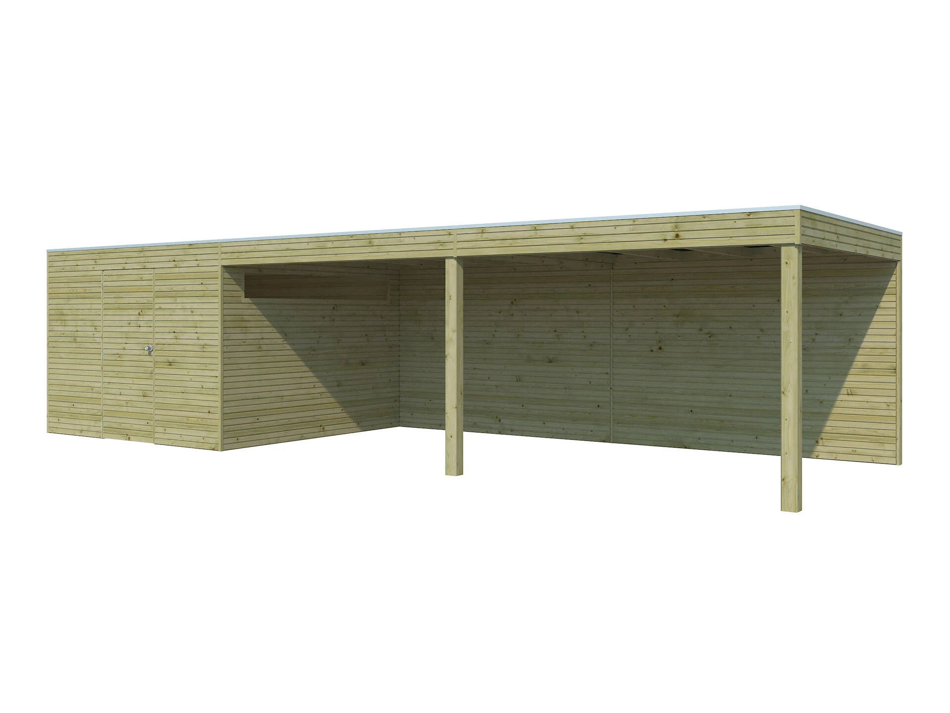 Woodlands Blokhut QB Groen Geïmpregneerd 900 x 300 cm - Afbeelding 1